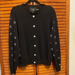 Aleeza Black Embellished Women's Cardigan